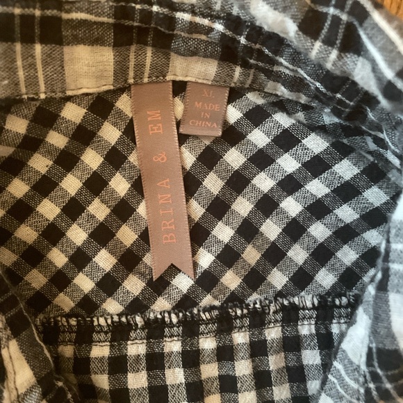 Black and White Plaid Shirt - Picture 2 of 3